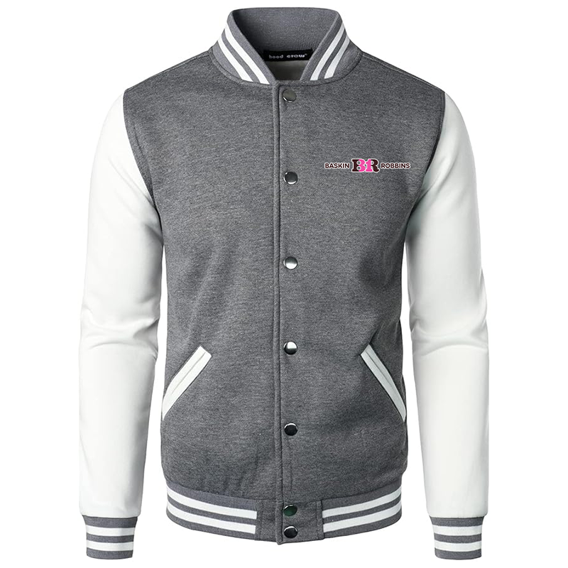 Men's  Baskin-Rоbbins Varsity Baseball Jacket Cotton Blend Letterman Jackets